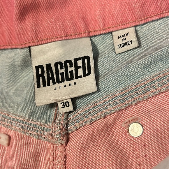The RAGGED Priest Jeans Pink/Rose Color-block StraightLeg Denim FREE PEOPLE Sz30 - Picture 14 of 16